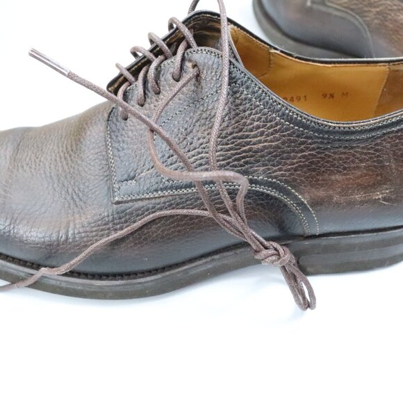 MAGNANNI FLEX Leather Brown Pebbled Leather Oxford Size 9.5 M Spain‎ LONG Laces main image 12